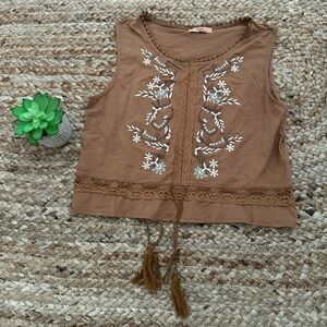 BOHO EMBROIDERED TANK TOP
